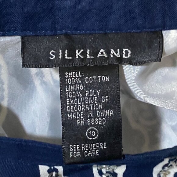 Silkland Vintage Inspired Sequins and Navy Blue Full Skirt Size 10 - Picture 7 of 7